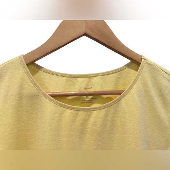 CJ Banks Yellow Muscle Tank 100% Cotton 2X - Picture 6 of 6